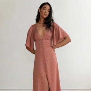 Jenny Yoo Dusty Rose Midi Dress